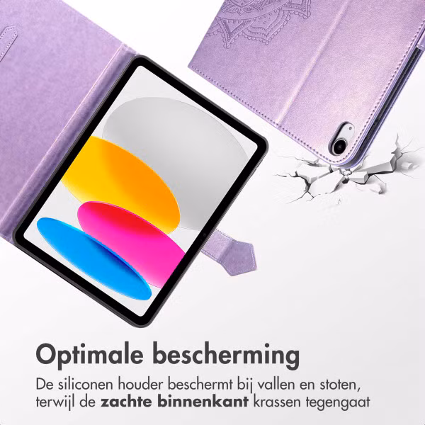 imoshion Mandala Bookcase Apple iPad 11 (2025) 11 inch A16 / iPad 10 (2022) 10.9 inch - Lila