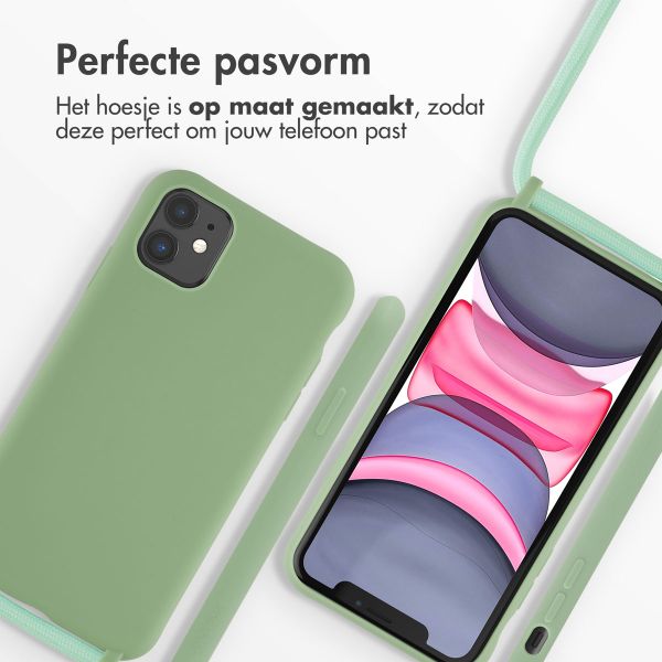 imoshion Siliconen hoesje met koord iPhone 11 - Groen