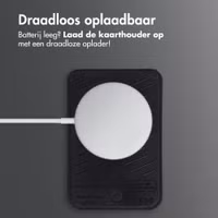 Accezz Magnetische Leren Kaarthouder - Geschikt voor Apple Find My - Onyx Black