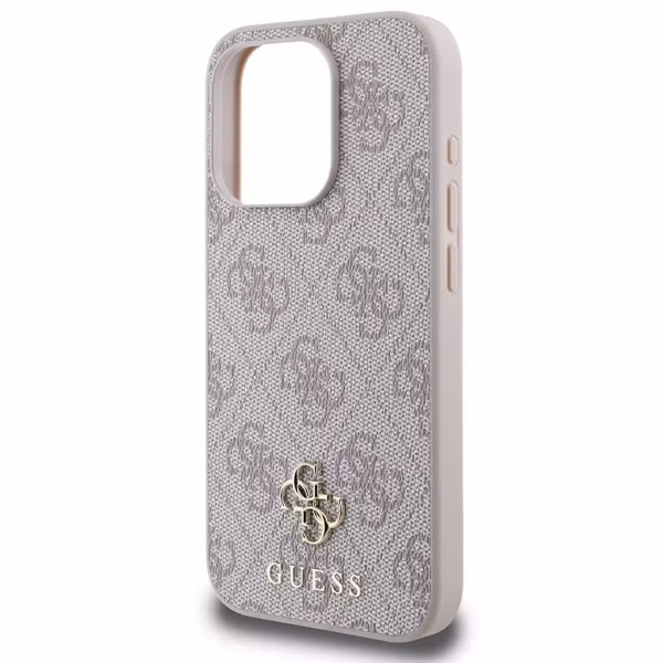 Guess 4G Metal Logo Backcover MagSafe Apple iPhone 15 Pro Max - Roze
