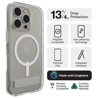 ZAGG Crystal Palace Snap KickStand Case met MagSafe iPhone 16 Pro - Transparant