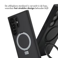 Accezz Ring Stand Backcover met MagSafe Samsung Galaxy S24 Ultra - Zwart