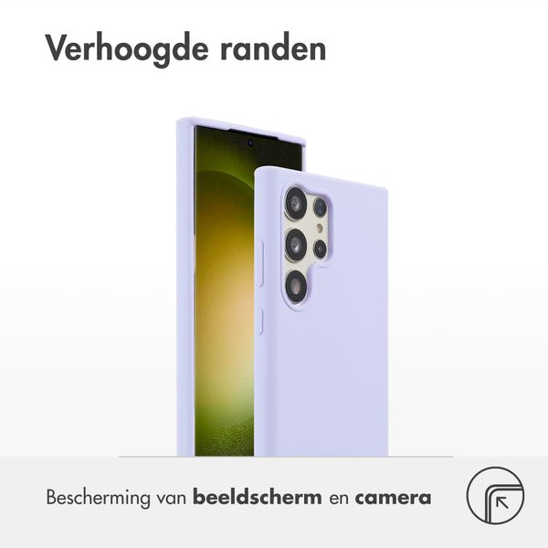 Accezz Liquid Silicone Backcover Samsung Galaxy S23 Ultra - Paars
