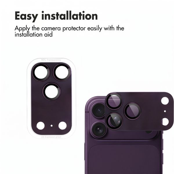 imoshion Camera Protector Glass 2-pack Apple iPhone 18 Pro Max / 17 Pro Max - Plum
