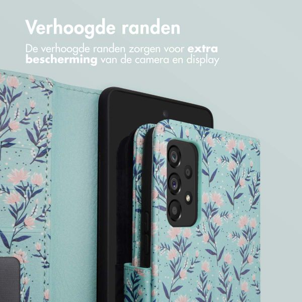 imoshion Design Bookcase Samsung Galaxy A53 - Blue Flowers