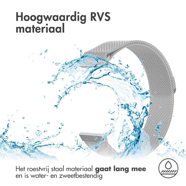 imoshion Milanees magnetisch bandje  - Universeel 18 mm aansluiting - Zilver