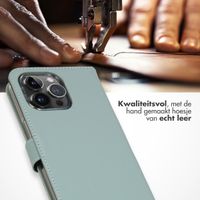 Selencia Echt Leren Bookcase Apple iPhone 15 Pro Max - Air Blue