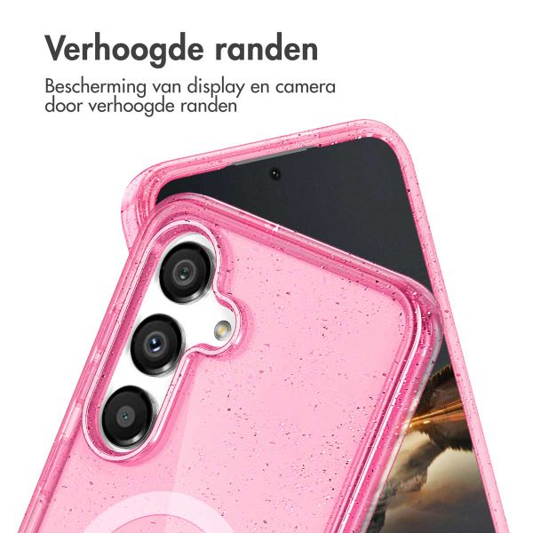 imoshion Sparkle Backcover met MagSafe Samsung Galaxy S25 - Glitter Roze