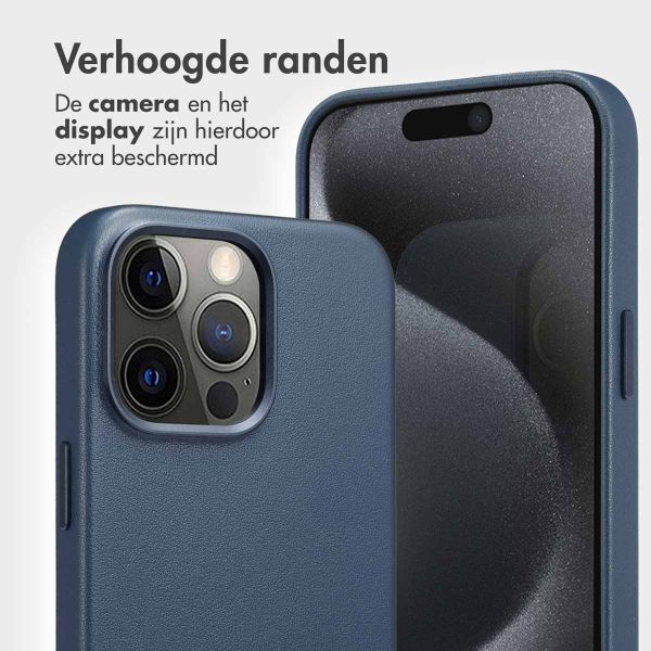 Accezz Leather Bookcase 2-in-1 met MagSafe Apple iPhone 15 Pro Max - Nightfall Blue