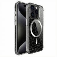 imoshion Clear Glitter Backcover met MagSafe Apple iPhone 15 Pro Max - Zilver