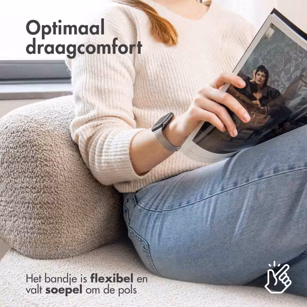 imoshion Milanees vouwbandje Apple Watch Series 1 t/m 9 / SE (38/40/41 mm) | Series 10 / 11 (42 mm) - Zilver