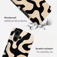 Selencia Vivid Back Cover Apple iPhone 16 - Art Wave Black
