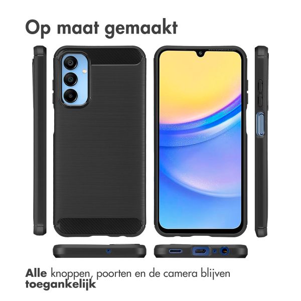 imoshion Brushed Backcover Samsung Galaxy A15 (5G/4G) - Zwart