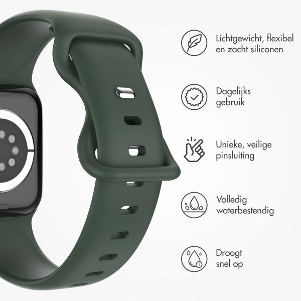 imoshion Siliconen⁺ bandje Apple Watch Series 1 t/m 10 / SE / Ultra (2) (44/45/46/49 mm) - Olive - Maat M/L