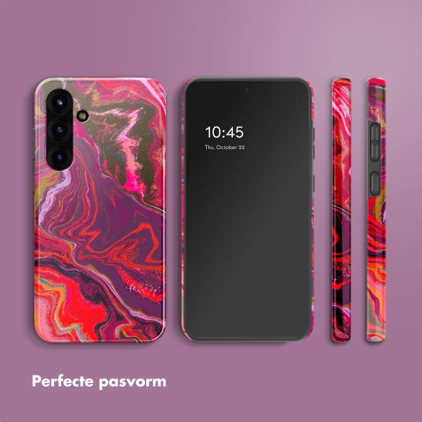 Selencia Vivid Backcover Samsung Galaxy S25 Plus - Marble Purple