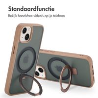 Accezz Ring Stand Backcover met MagSafe iPhone 14 - Brown