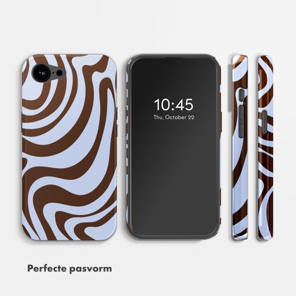 Selencia Vivid Backcover met MagSafe Apple iPhone 17e / 16e - Dream Swirl Chocolate