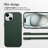Accezz Leather Back Cover with MagSafe Apple iPhone 15 - Cedar Green
