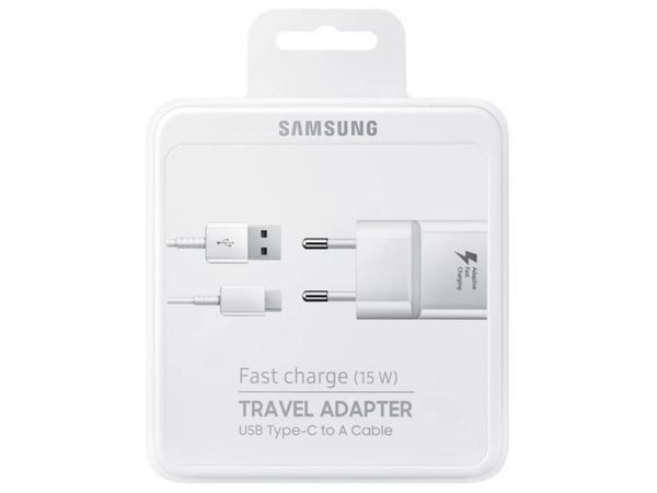 Samsung Fast Charging Adapter 15W + USB-C naar USB-kabel - Wit