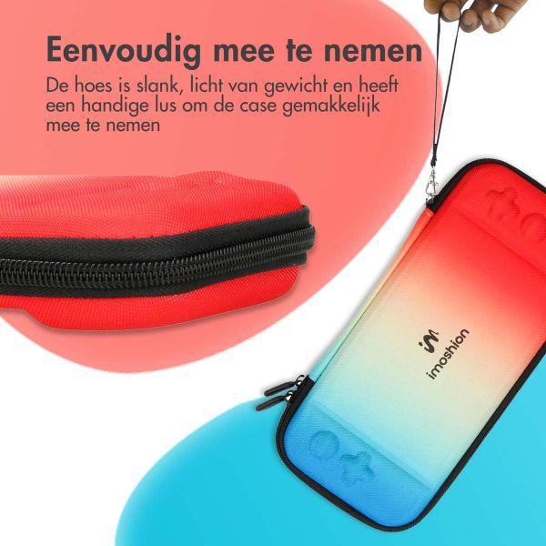 imoshion Nintendo Switch case - Hoes voor de Nintendo Switch / Switch OLED - Blauw / Rood