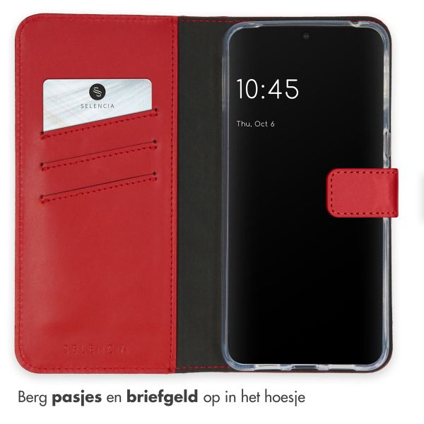 Selencia Echt Leren Bookcase Google Pixel 8 Pro - Rood