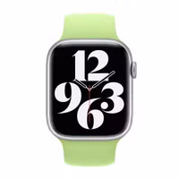 Apple Siliconen solobandje Apple Watch | 38/40/41/42 mm - Maat 4 - Sprout Green
