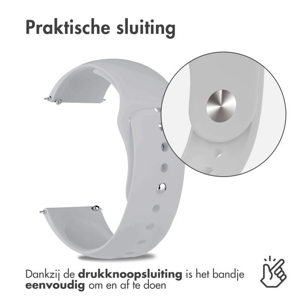 imoshion Siliconen Sport bandje  - Universeel 22 mm aansluiting - Grijs