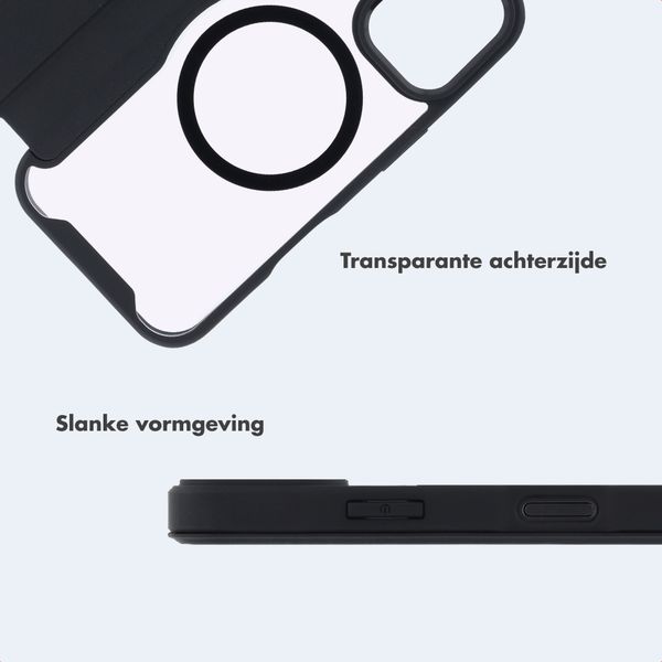 imoshion Transparante Bookcase met MagSafe Apple iPhone 16 - Zwart