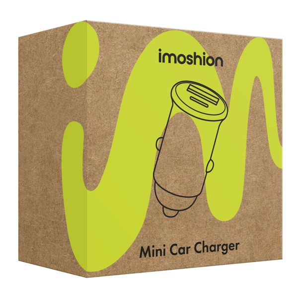 imoshion Mini autolader - 2 poorten - USB-A Quick Charge - USB-C Power Delivery - 60 Watt - Zwart - Apple iPhone 15