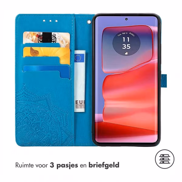 imoshion Mandala Bookcase Motorola Moto G75 5G - Turquoise