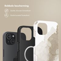 Selencia Vivid Backcover met MagSafe Apple iPhone 15 - Marble Light Brown