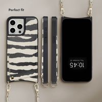 Selencia Nova Phone Case with Cord and Card Holder Apple iPhone 15 Pro Max - Zazzy Zebra