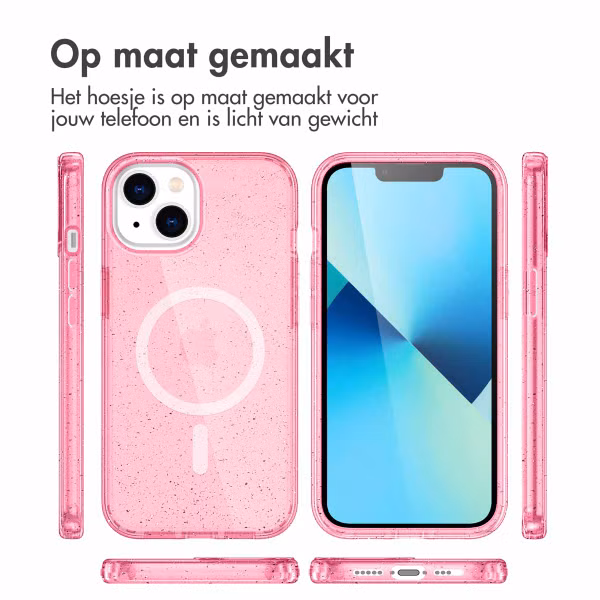 imoshion Sparkle Backcover met MagSafe Apple iPhone 14 - Glitter Roze