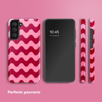 Selencia Vivid Tough Backcover Samsung Galaxy S21 FE - Wave Vibes Lipstick