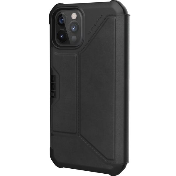 UAG Metropolis Bookcase iPhone 12 (Pro) - Leather Black