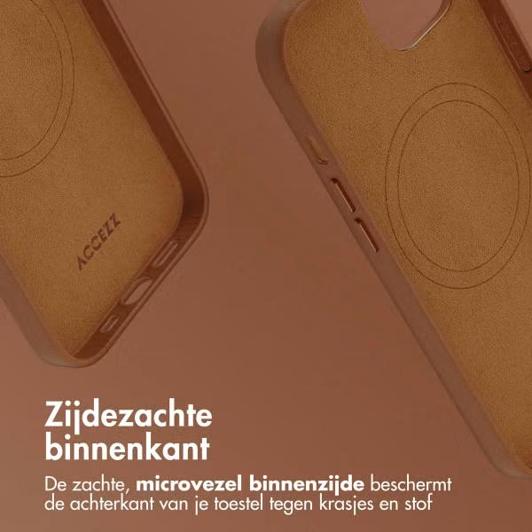 Accezz MagSafe Leather Backcover Apple iPhone 14 - Sienna Brown