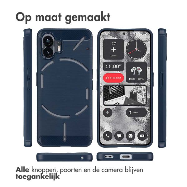 imoshion Brushed Backcover Nothing Phone (2) - Donkerblauw