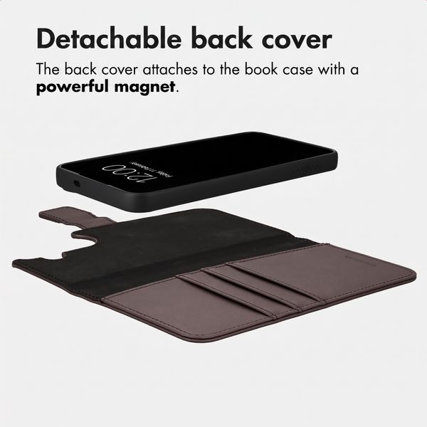 imoshion Detachable 2-in-1 Luxury Bookcase Samsung Galaxy S26 FE - Brown