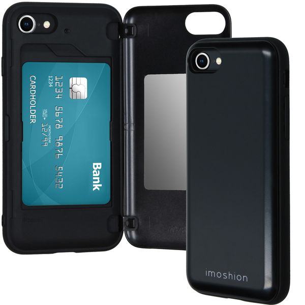 imoshion Backcover met pashouder Apple iPhone SE (2022 / 2020) / 8 / 7 - Zwart