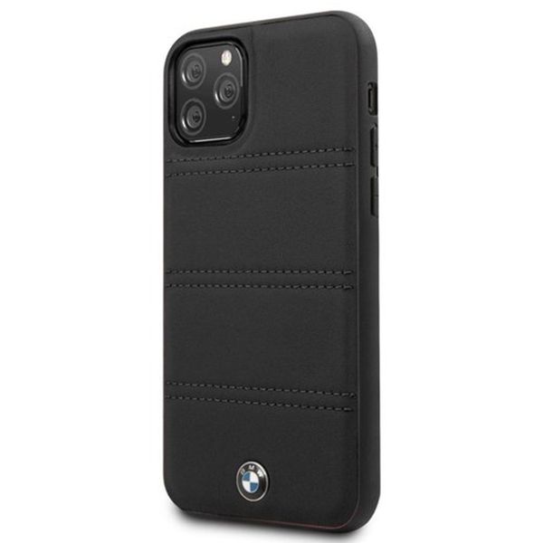 BMW Leather Backcover iPhone 11 Pro Max - Zwart