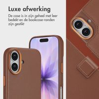 Accezz Leather Bookcase 2-in-1 met MagSafe Apple iPhone 17 - Sienna Brown