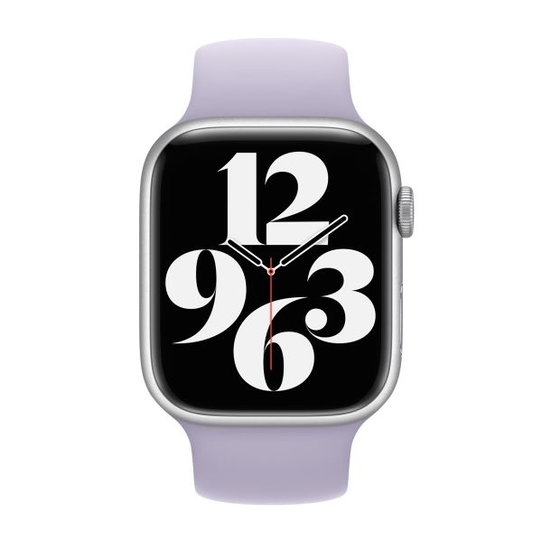 Apple Siliconen solobandje Apple Watch | 38/40/41/42 mm - Maat 7 - Purple Fog