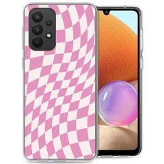 imoshion Design hoesje Samsung Galaxy A33 - Retro Pink Check