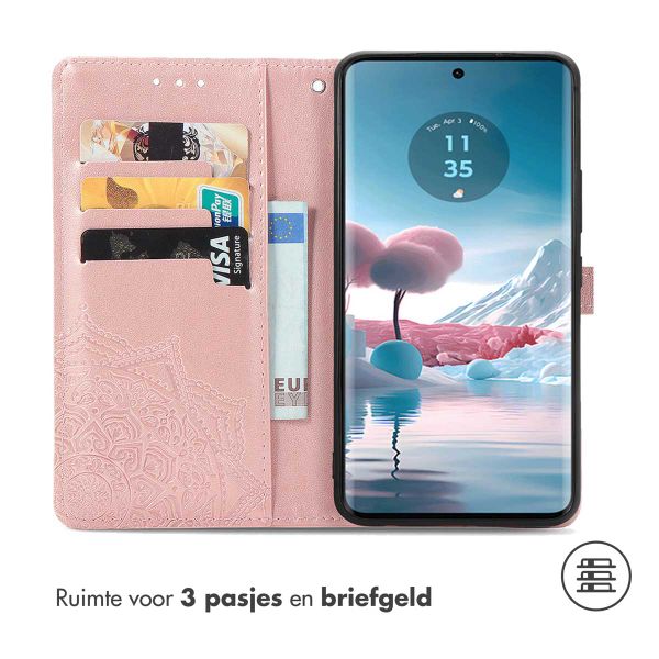 imoshion Mandala Bookcase Motorola Edge 40 Neo - Rosé Goud