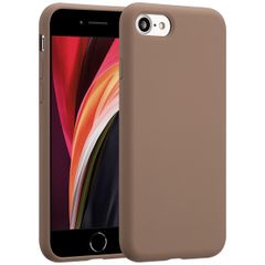 Accezz Liquid Silicone Backcover iPhone SE (2022 / 2020) / 8 / 7 - Lichtbruin