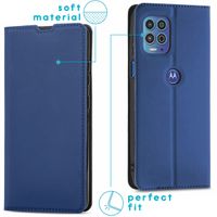 imoshion Slim Folio Bookcase Motorola Moto G100 - Donkerblauw