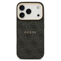 Guess Classic 4G Logo Backcover met MagSafe Apple iPhone 17 Pro - Zwart