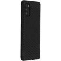 Carbon Softcase Backcover Samsung Galaxy A41 - Zwart