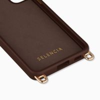 Selencia Rivièra MagSafe Backcover met afneembare haakjes Samsung Galaxy S21 - Choco Brown