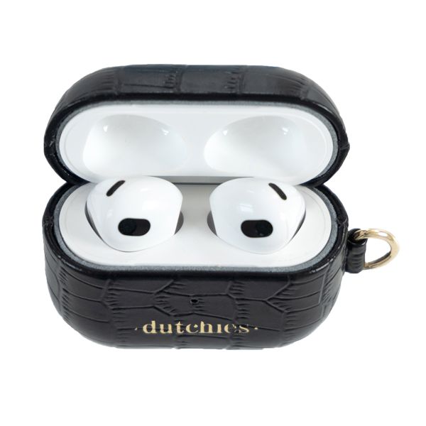 Dutchies Leather Case Apple AirPods Pro - Crocodile Chic Noir